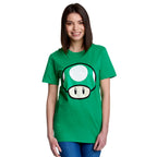Image produit Super Mario - T-Shirt Champignon 1 UP vert