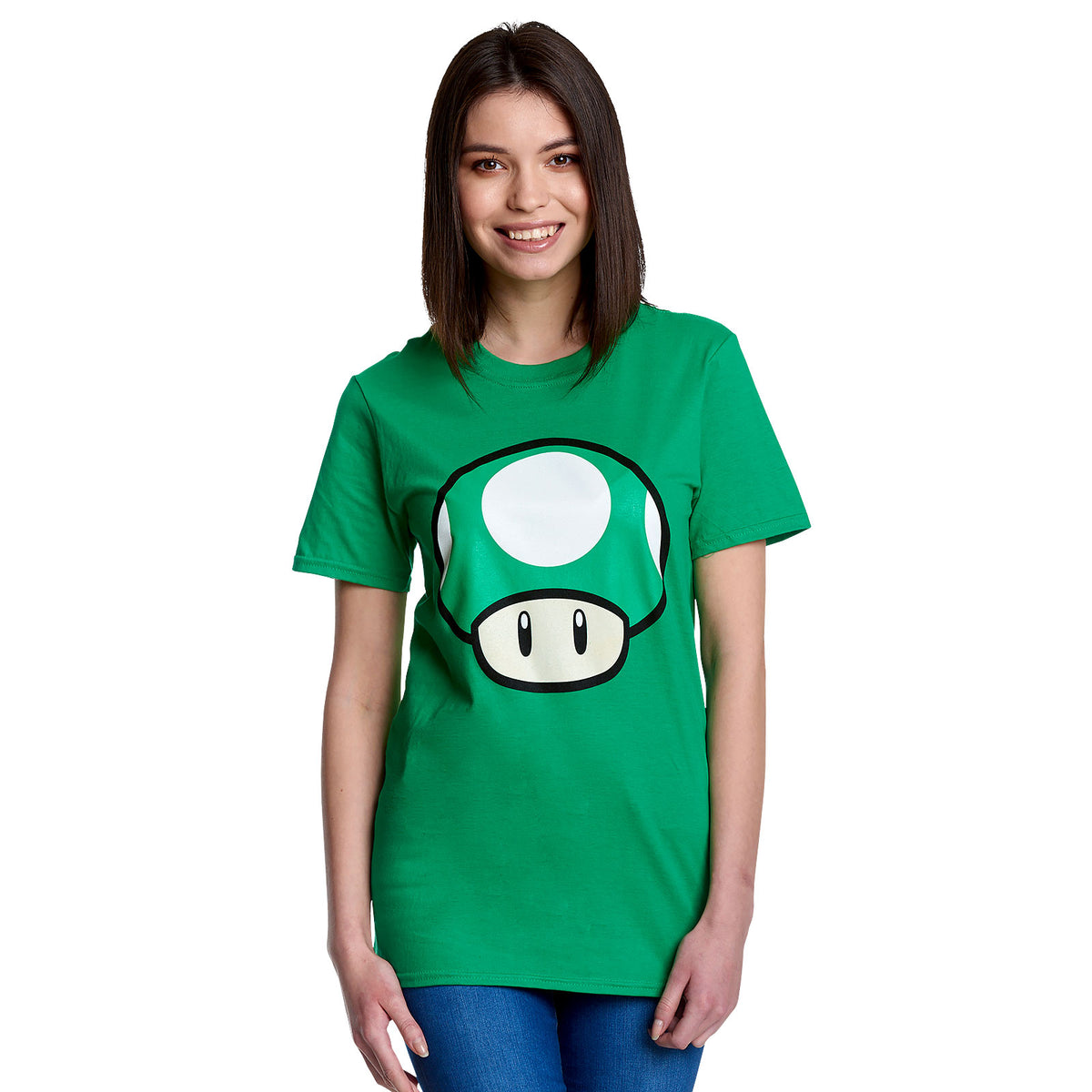 Image produit Super Mario - T-Shirt Champignon 1 UP vert