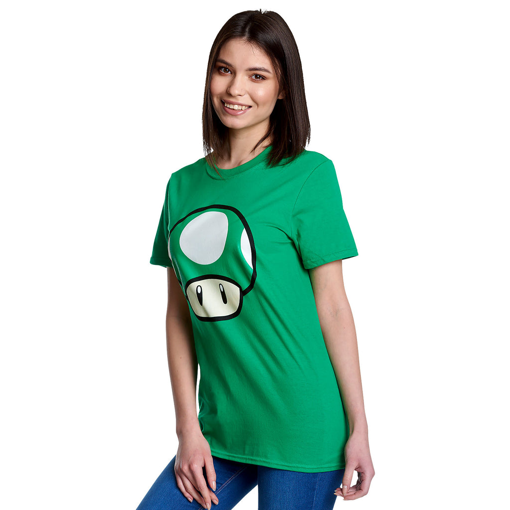 Image produit Super Mario - T-Shirt Champignon 1 UP vert
