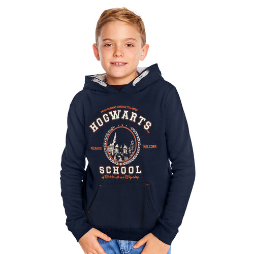 Image produit Harry Potter - Sweat à Capuche Enfant Hogwarts School Bleu