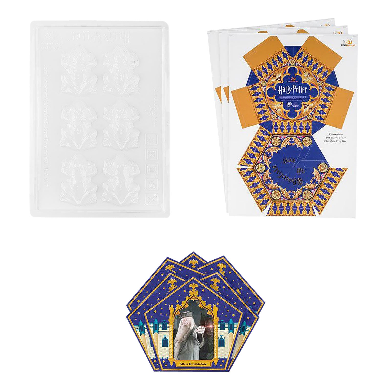 Image produit Moule à pralines Grenouille en chocolat avec cartes à collectionner - Harry Potter