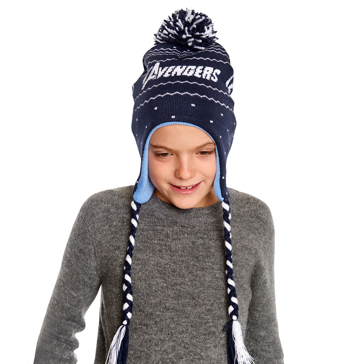 Image produit Avengers - Bonnet Logo avec Pompons