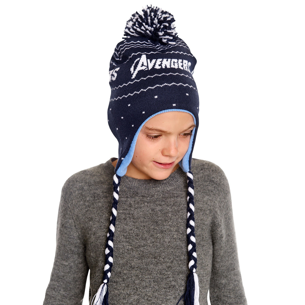 Image produit Avengers - Bonnet Logo avec Pompons