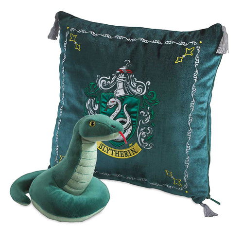 Image produit Harry Potter - Coussin Blason Serpentard avec Figurine en Peluche