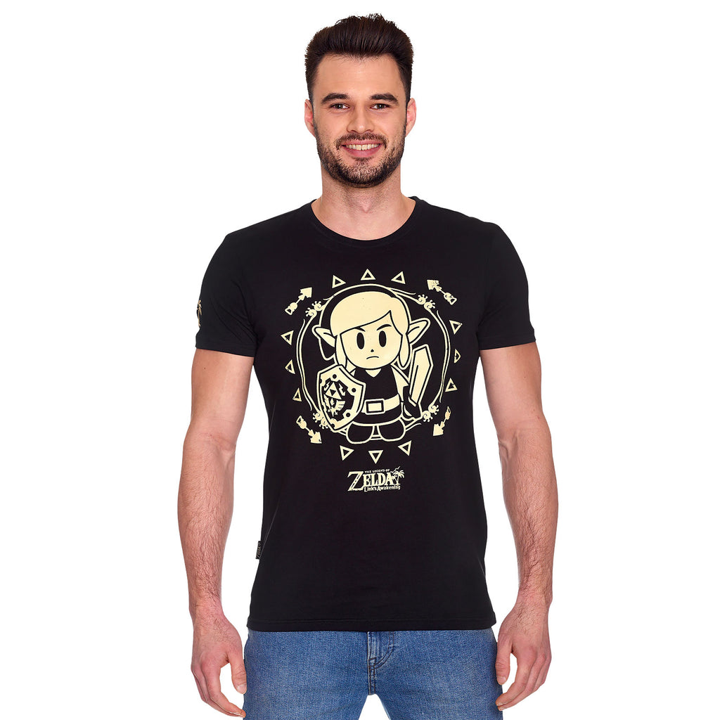Image produit Zelda - T-shirt tribal de Link's Awakening noir