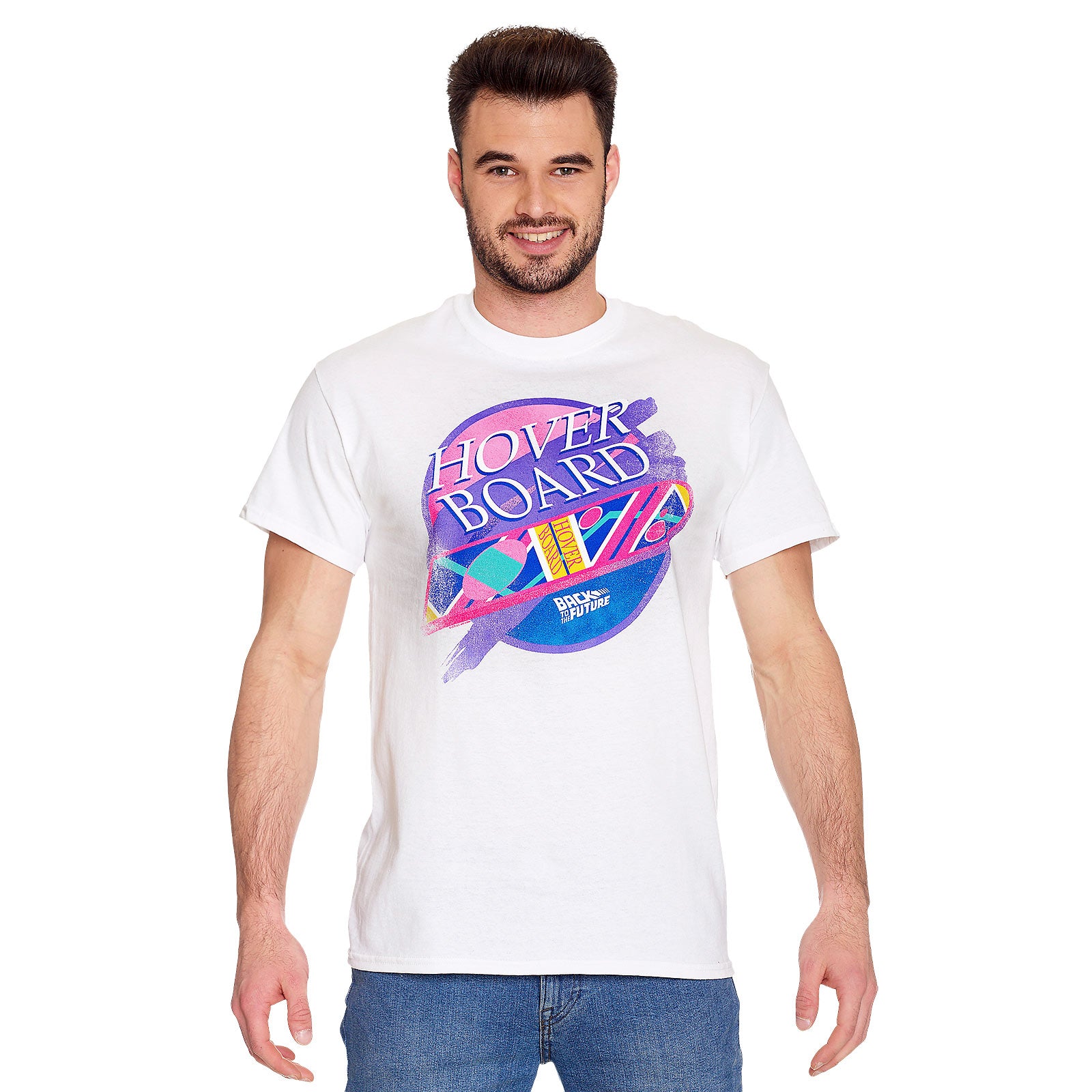 Image produit Retour vers le Futur - T-shirt Hover Board blanc