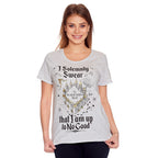 Image produit Harry Potter - T-shirt Femme Carte du Maraudeur Gris