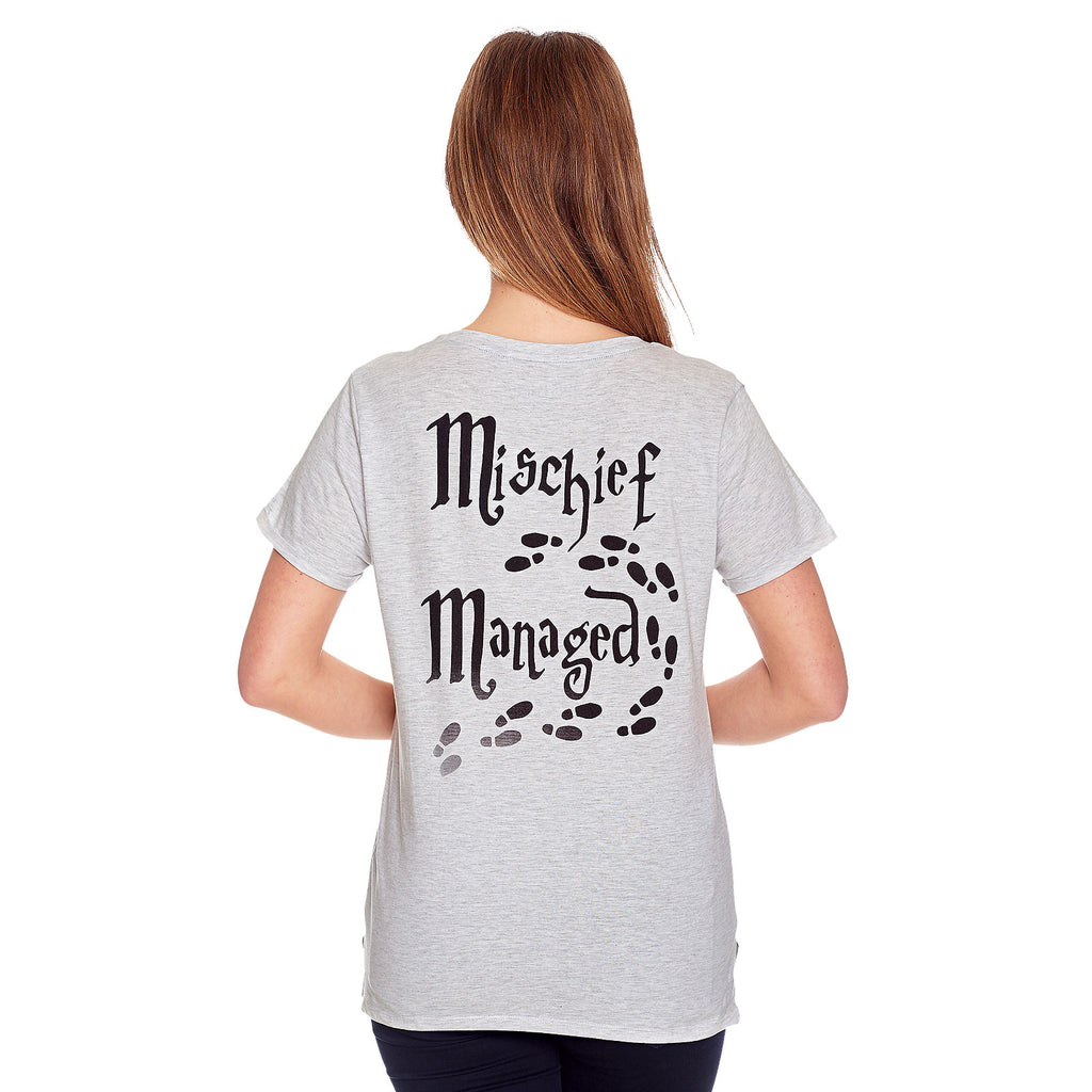 Image produit Harry Potter - T-shirt Femme Carte du Maraudeur Gris