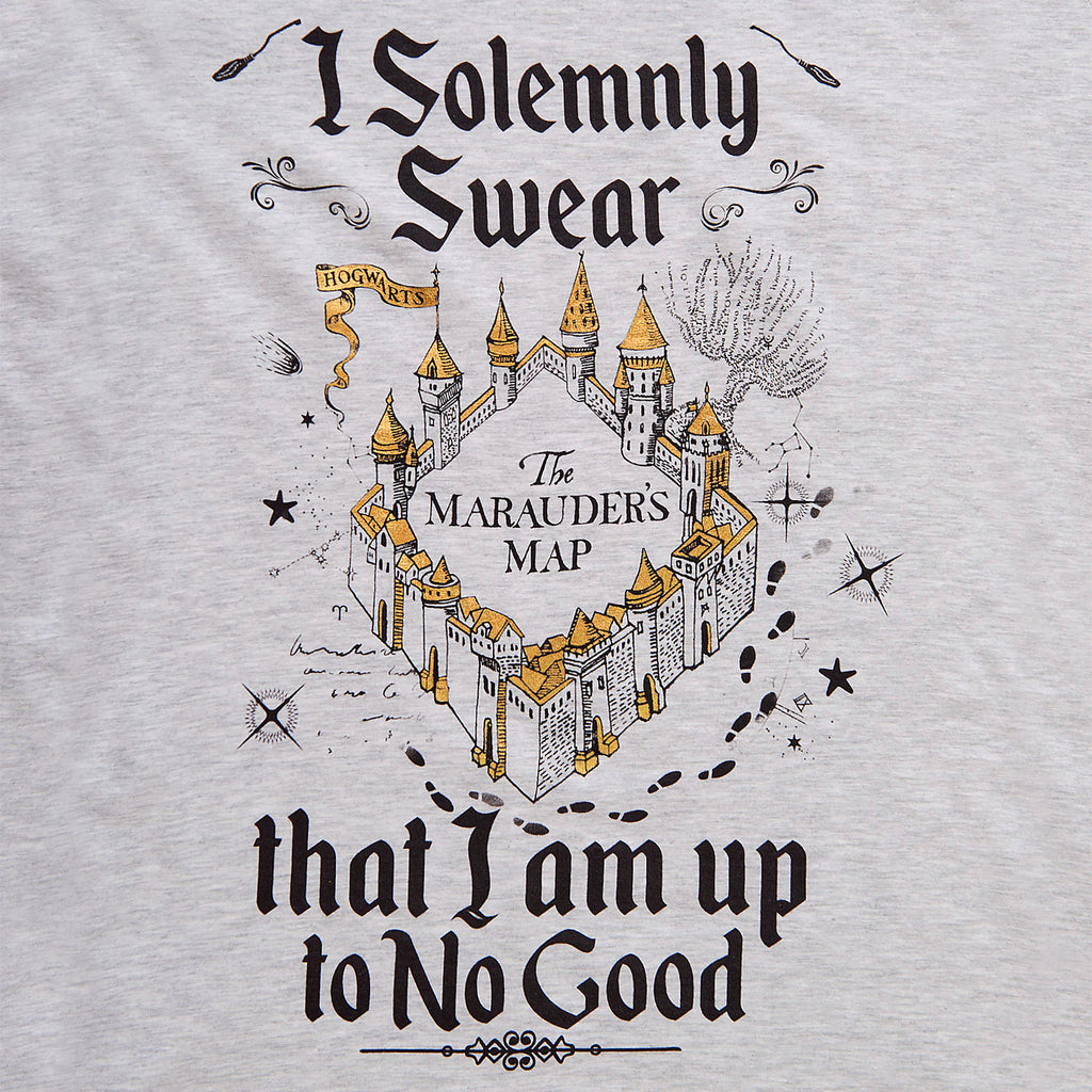 Image produit Harry Potter - T-shirt Femme Carte du Maraudeur Gris