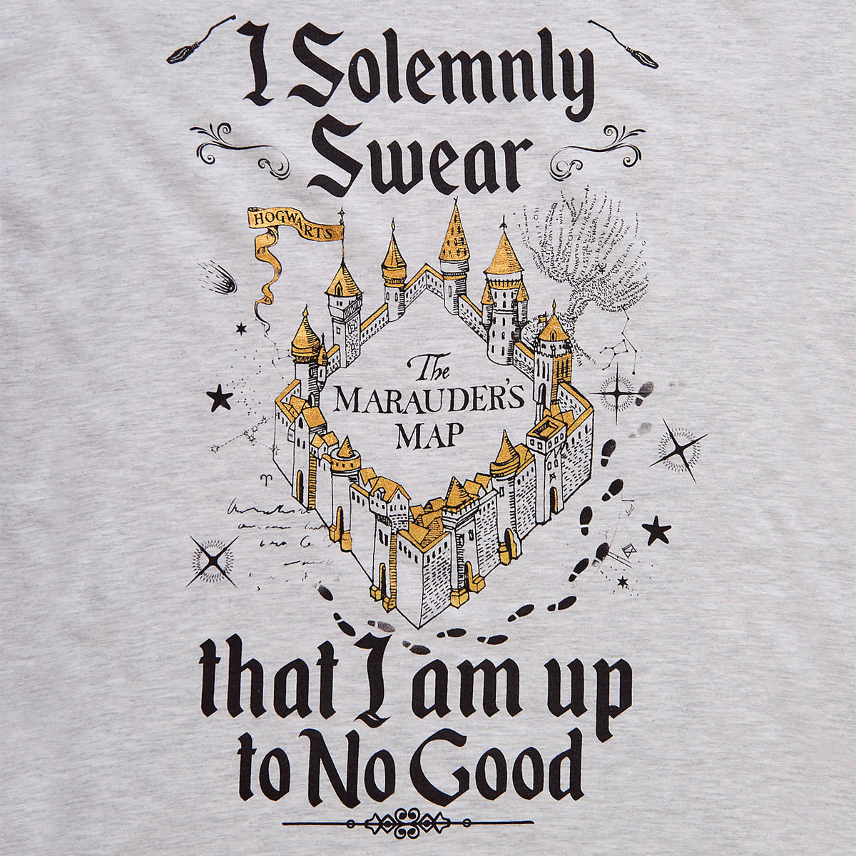 Image produit Harry Potter - T-shirt Femme Carte du Maraudeur Gris