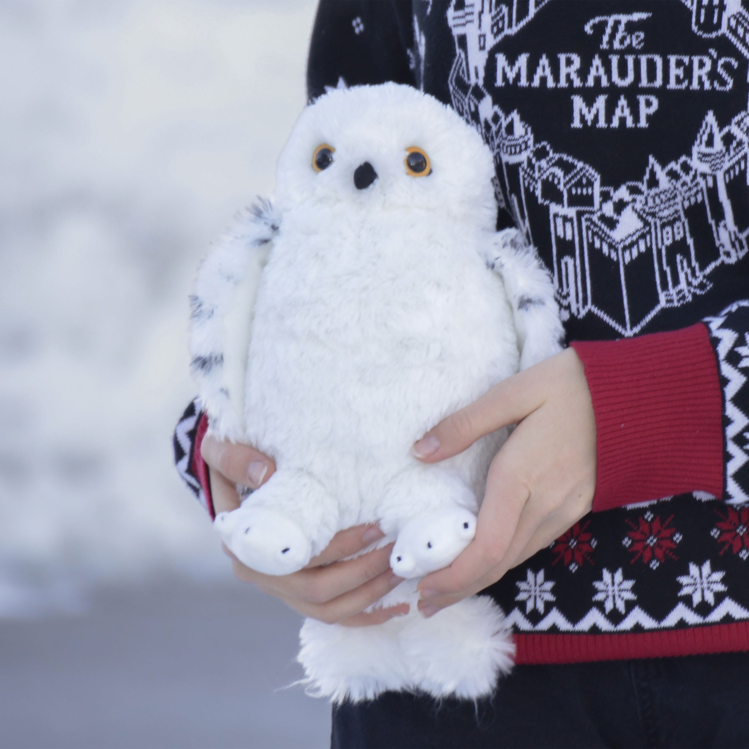 Image produit Hedwig avec ailes ouvertes figure en peluche 28 cm - Harry Potter