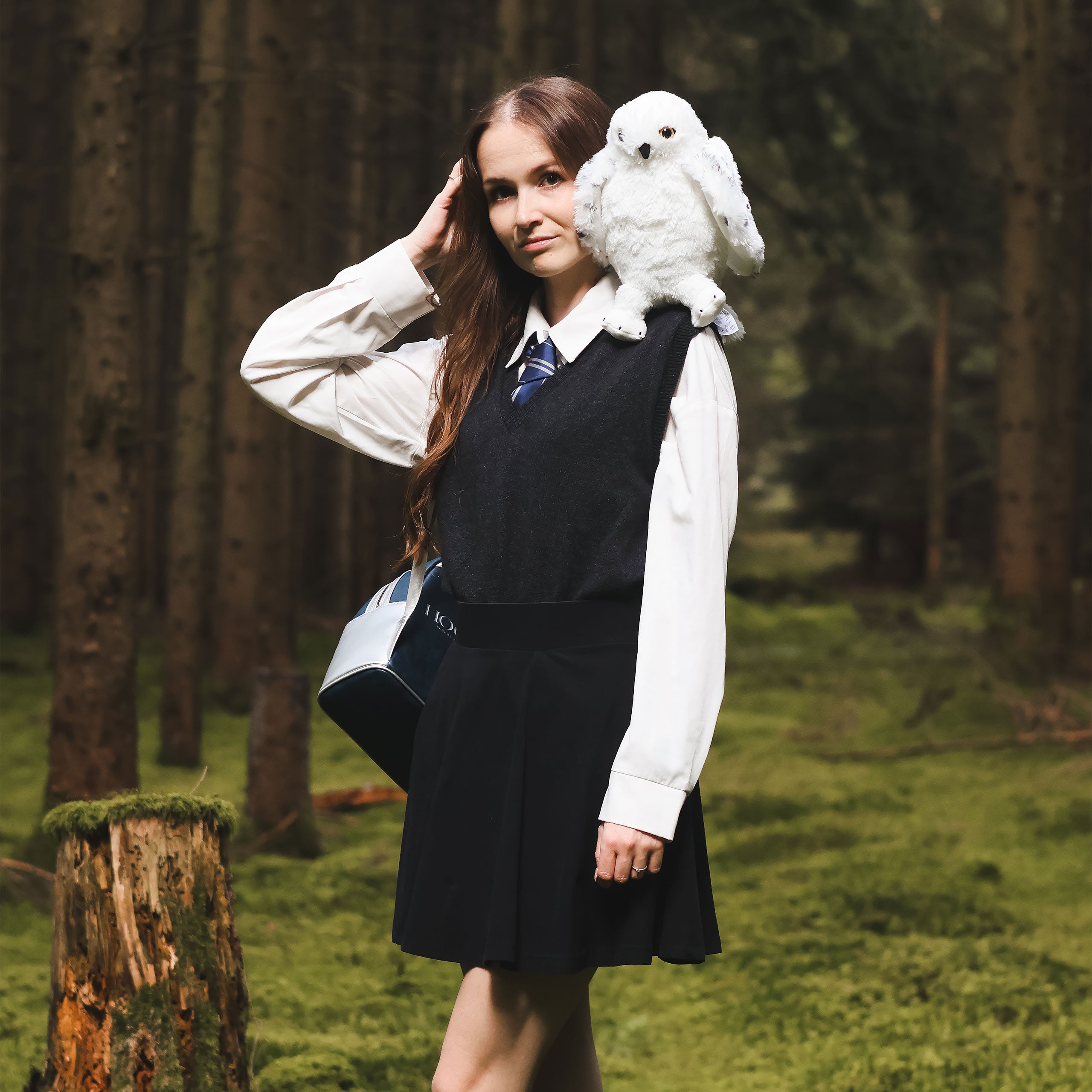 Image produit Hedwig avec ailes ouvertes figure en peluche 28 cm - Harry Potter