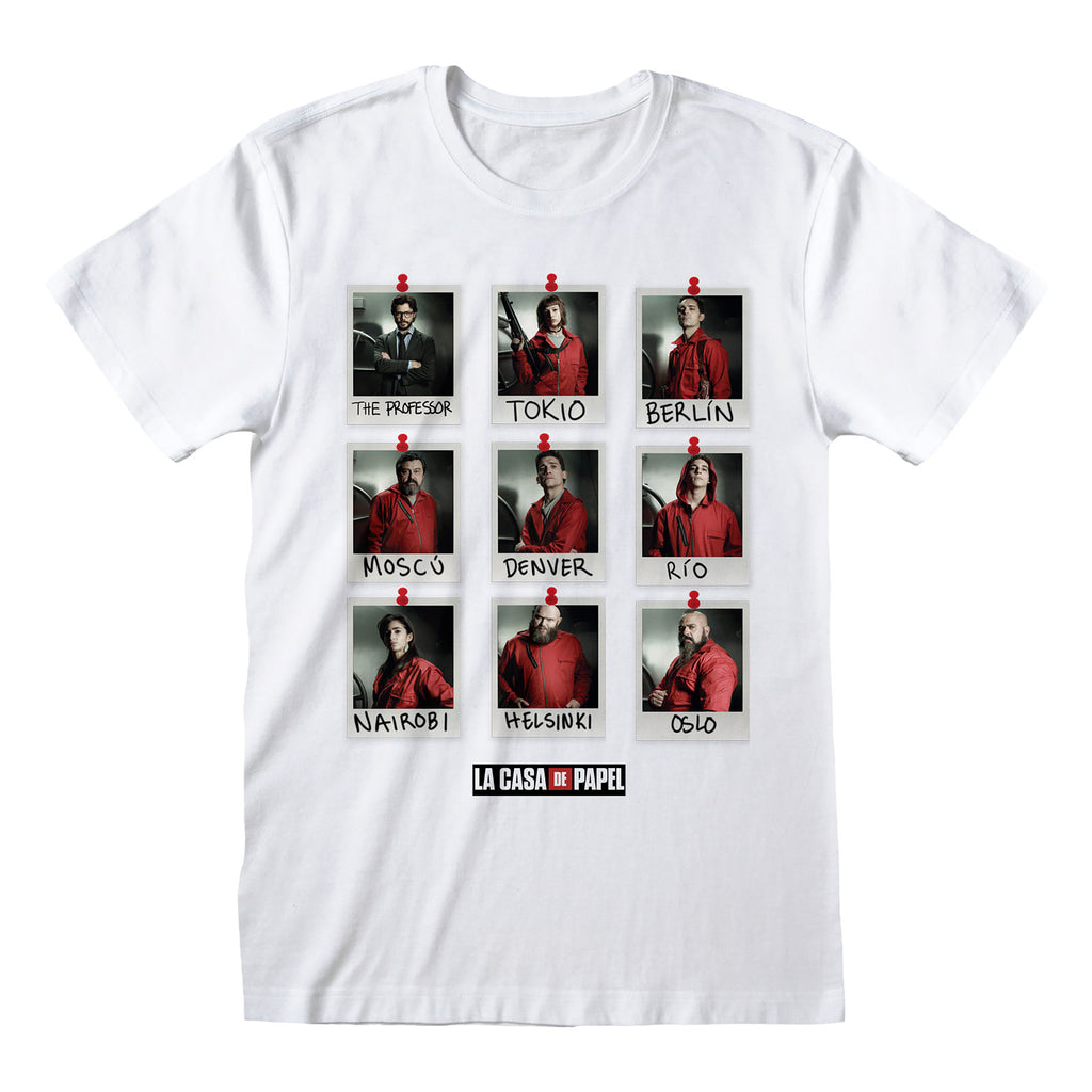 Image produit La Casa de Papel - T-shirt Polaroid blanc