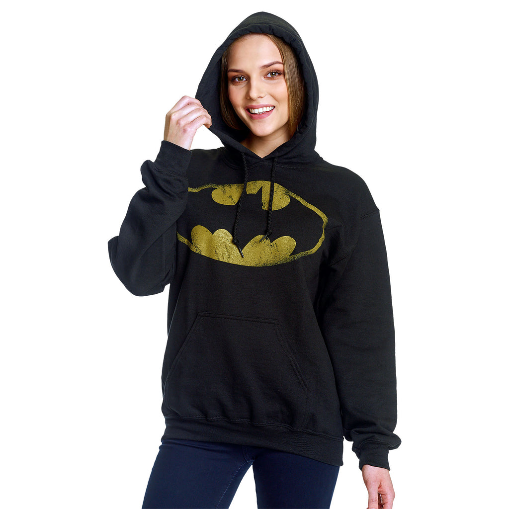 Image produit Batman - Sweat à capuche noir avec logo Bat en détresse