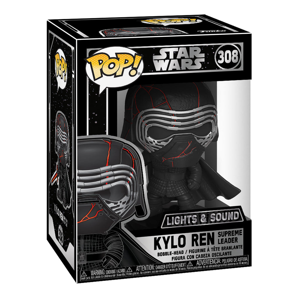 Image produit Star Wars - Kylo Ren Figurine Funko Pop à tête branlante avec son et lumière