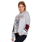 Image produit Harry Potter - Sweat à capuche court pour femmes de l'école de Poudlard gris