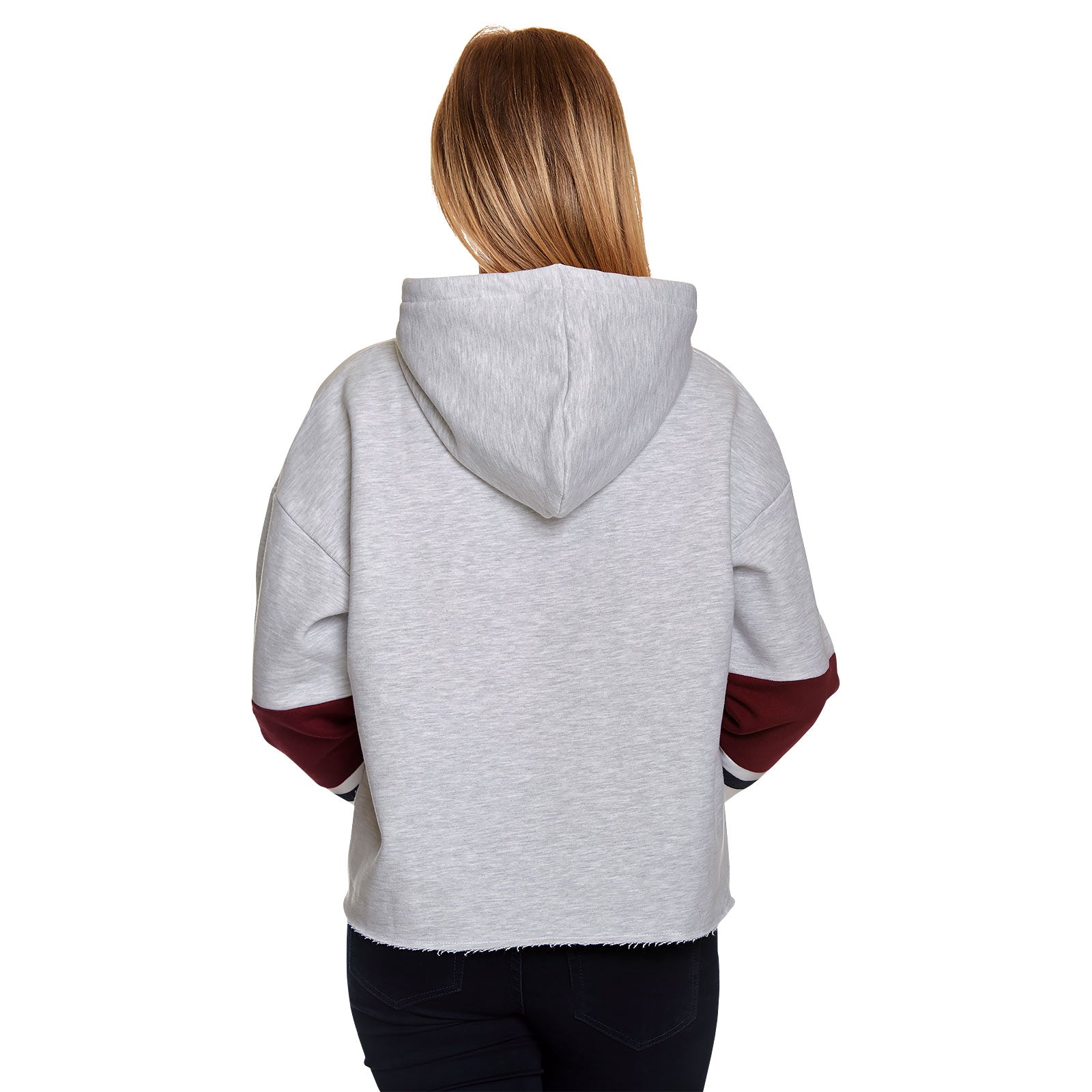 Image produit Harry Potter - Sweat à capuche court pour femmes de l'école de Poudlard gris