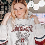 Image produit Harry Potter - Sweat à capuche court pour femmes de l'école de Poudlard gris