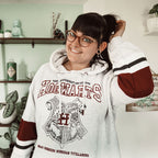 Image produit Harry Potter - Sweat à capuche court pour femmes de l'école de Poudlard gris