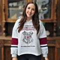 Image produit Harry Potter - Sweat à capuche court pour femmes de l'école de Poudlard gris