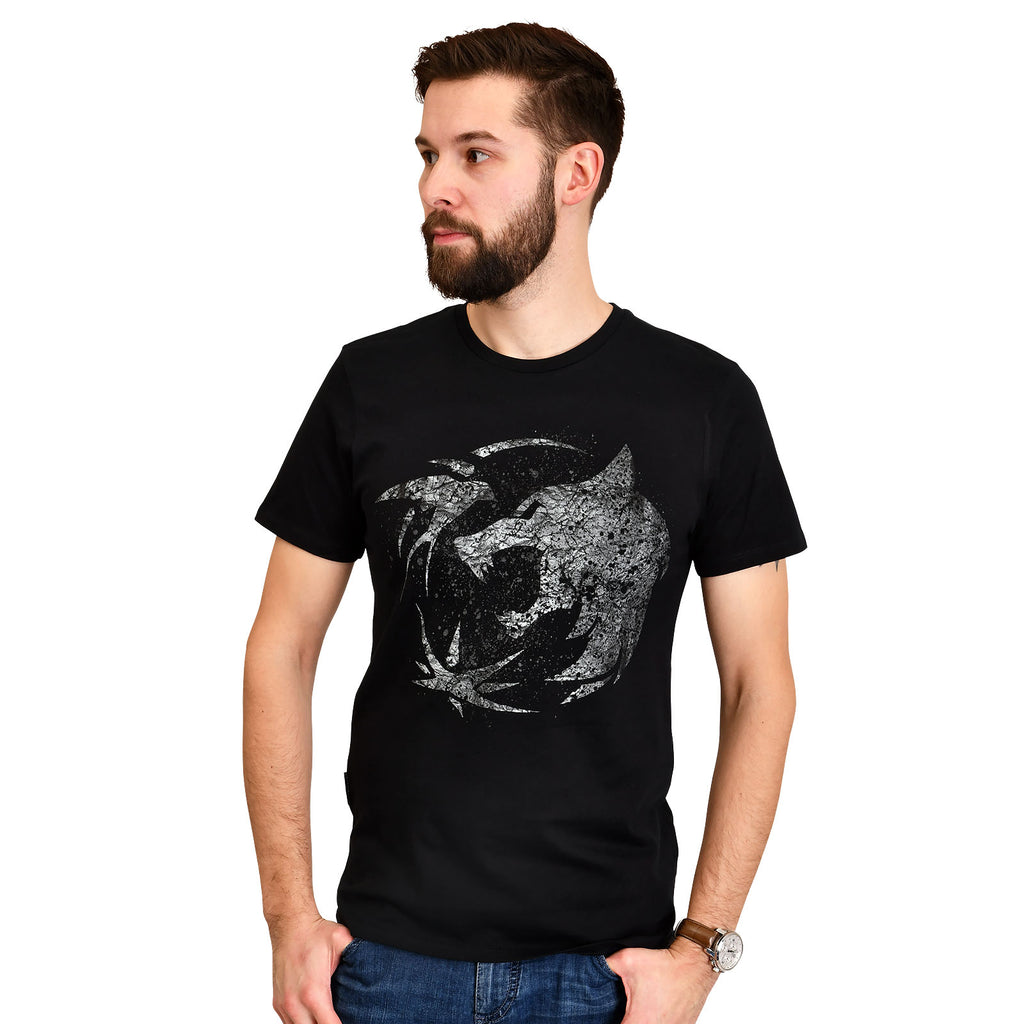 Image produit T-shirt Emblème Loup pour les fans de Witcher noir