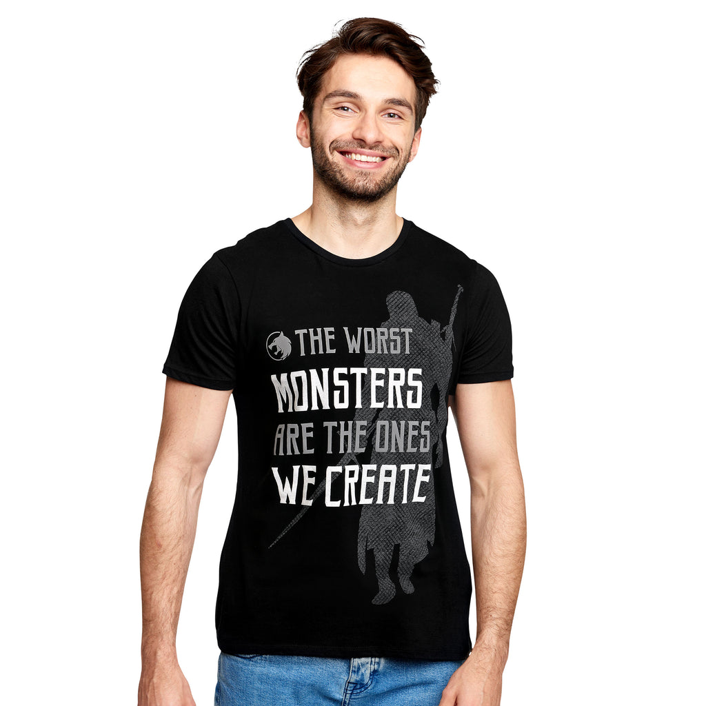 Image produit T-Shirt Monsters We Create pour les fans de Witcher noir