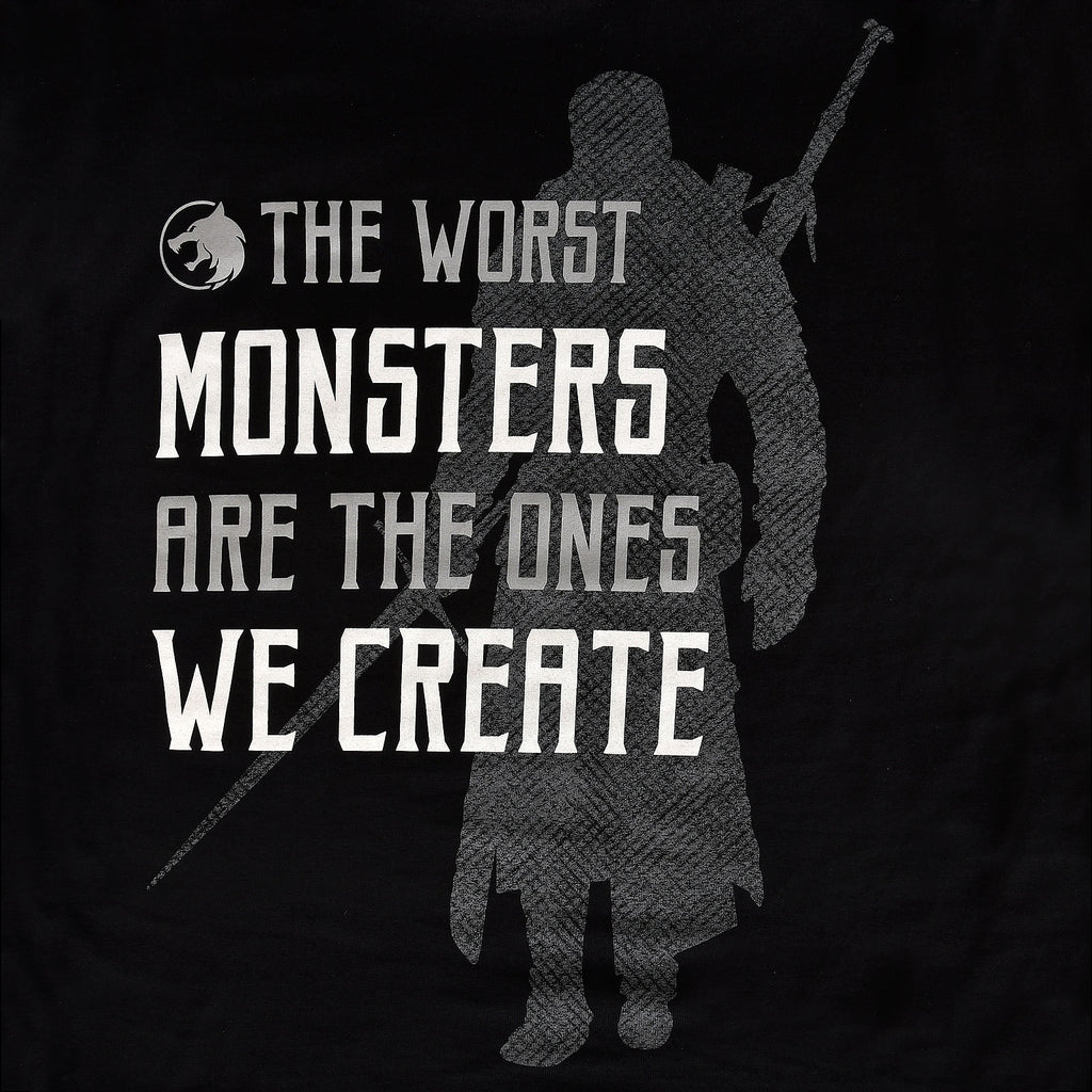 Image produit T-Shirt Monsters We Create pour les fans de Witcher noir