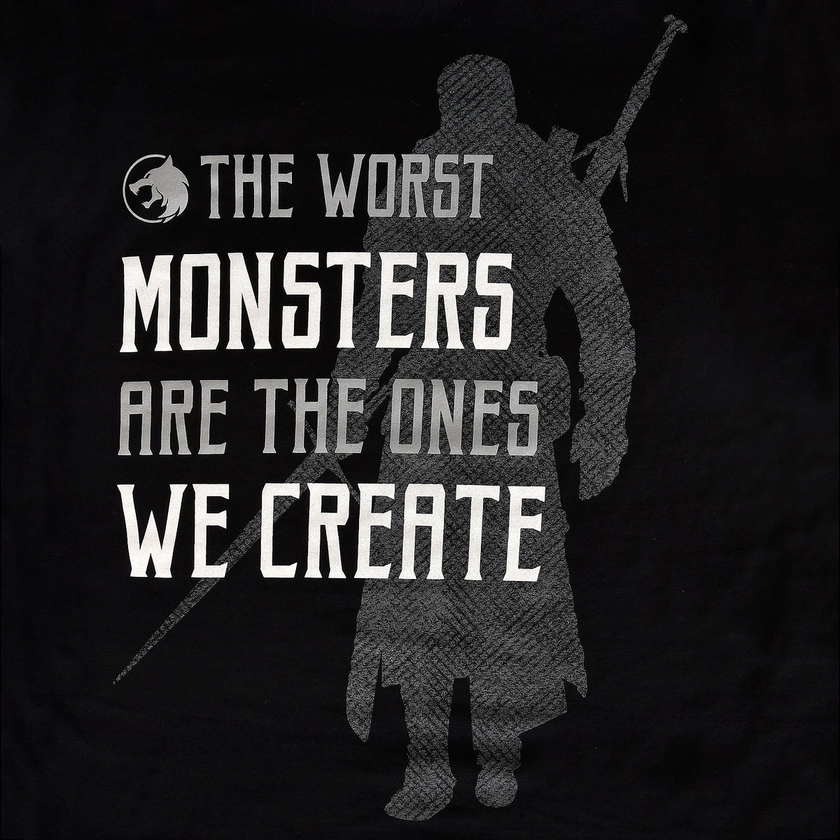 Image produit T-Shirt Monsters We Create pour les fans de Witcher noir
