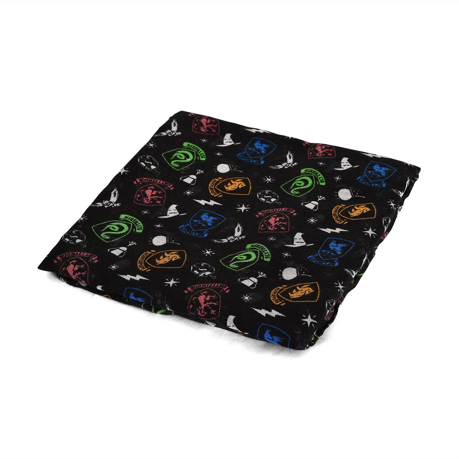 Image produit Harry Potter - Écharpe en boucle noir avec blason de Poudlard