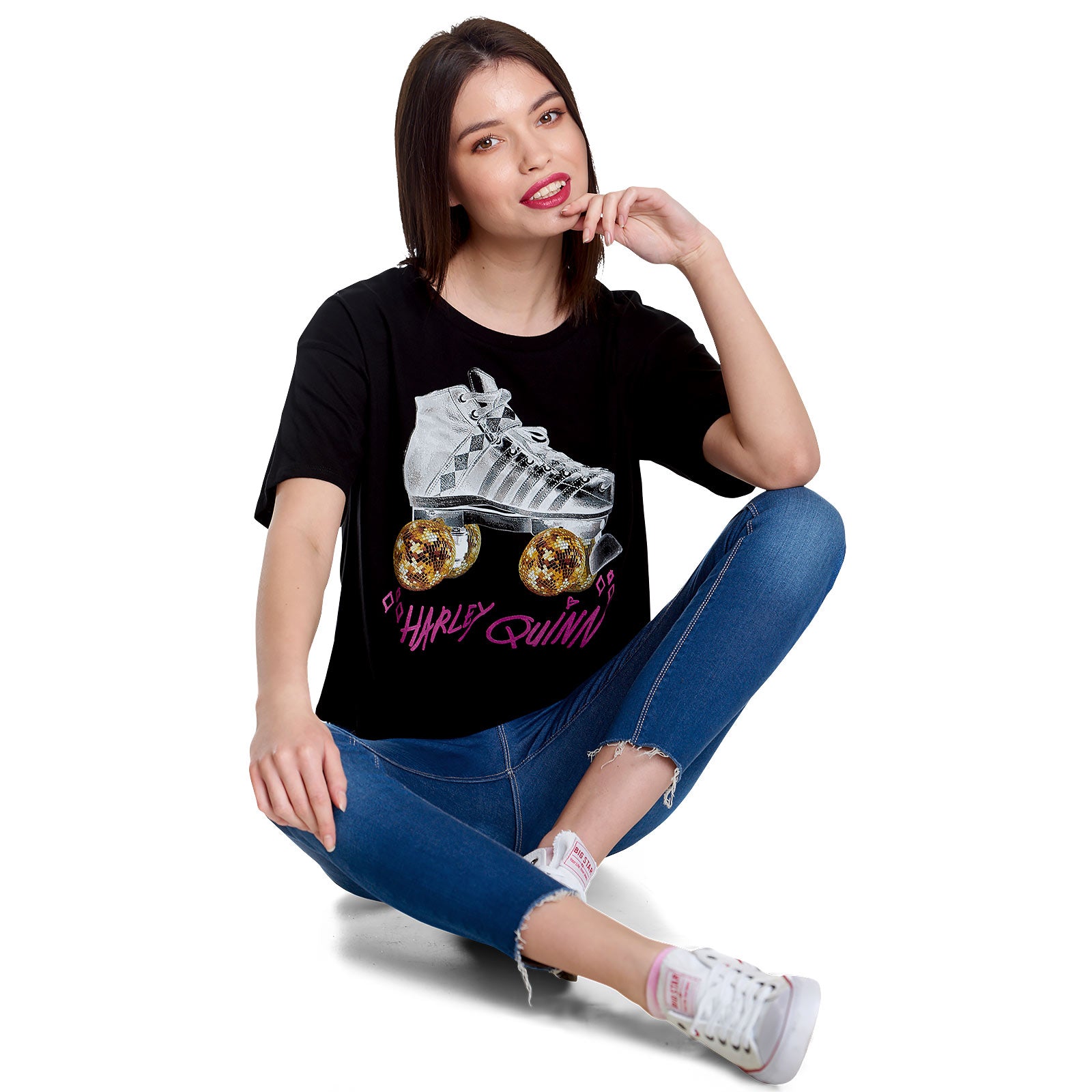 Image produit Birds of Prey - Harley Roller Skates Crop Top Femme noir