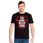 Image produit T-shirt The Hunt Never Ends pour les fans de Supernatural noir