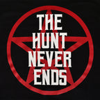 Image produit T-shirt The Hunt Never Ends pour les fans de Supernatural noir