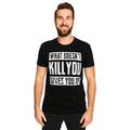 Image produit T-shirt noir 'Ce qui ne te tue pas te donne de l'XP'