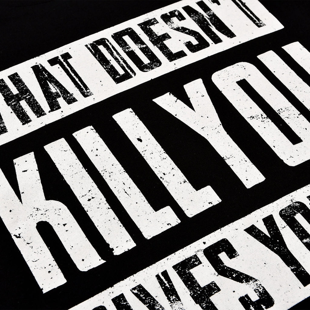 Image produit T-shirt noir 'Ce qui ne te tue pas te donne de l'XP'