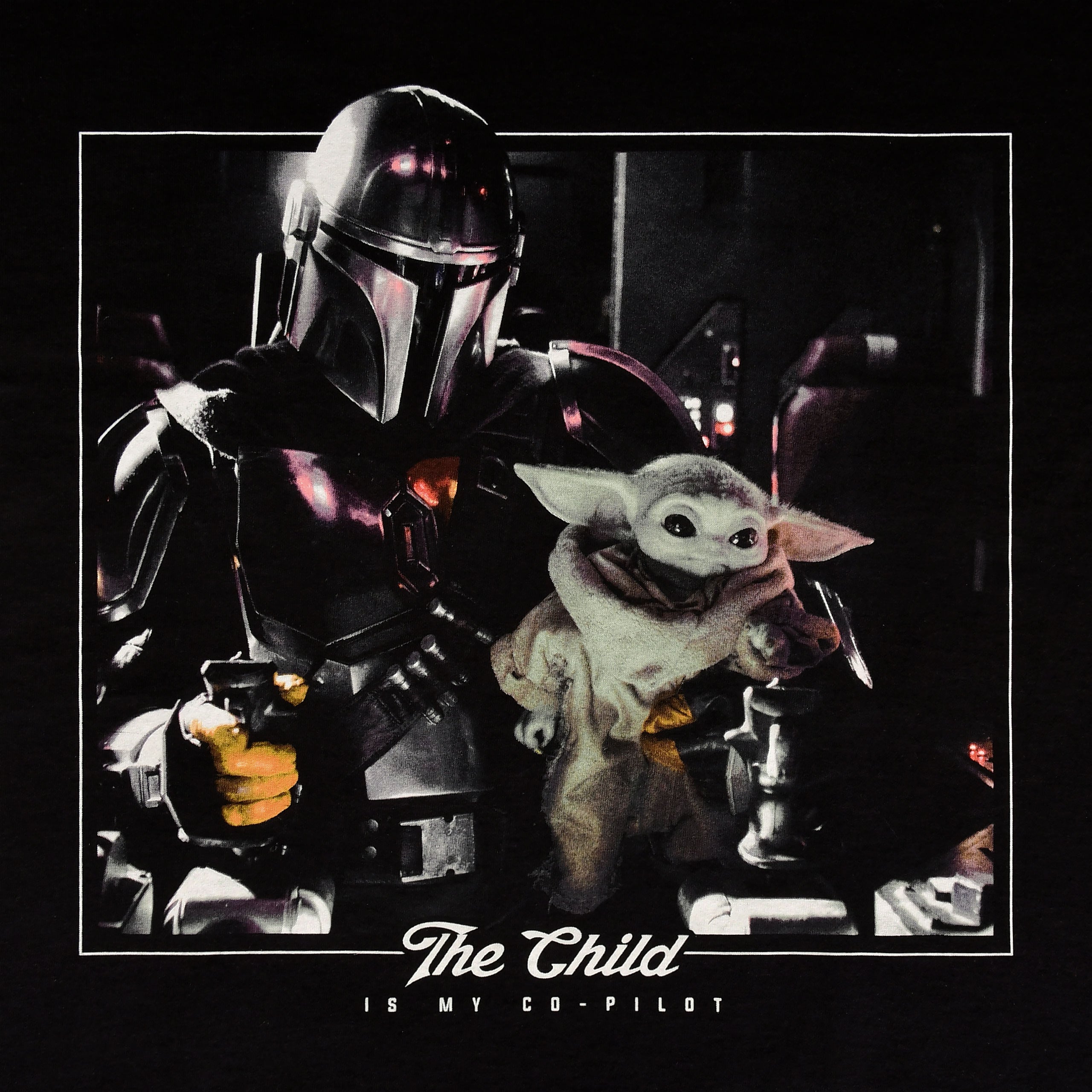Image produit Le T-shirt noir The Child is My Co-Pilot - Star Wars The Mandalorian