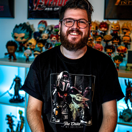 Image produit Le T-shirt noir The Child is My Co-Pilot - Star Wars The Mandalorian