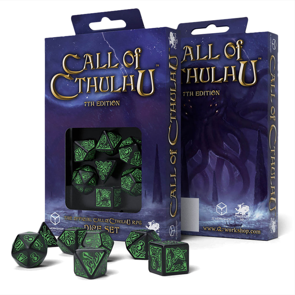 Image produit Set de dés RPG Call of Cthulhu 7ème édition 7pcs noir