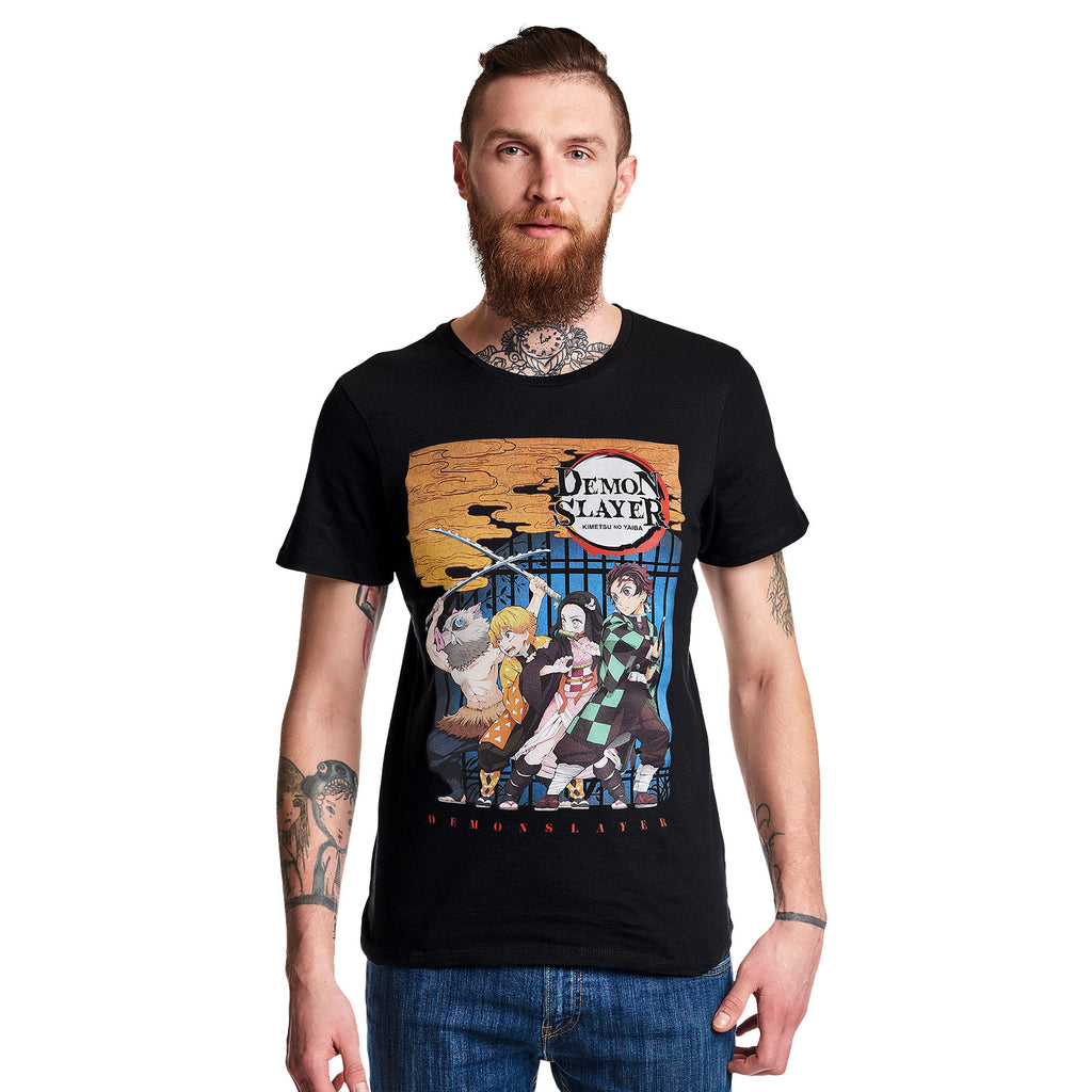 Image produit Demon Slayer - T-Shirt Poster de Personnage Noir