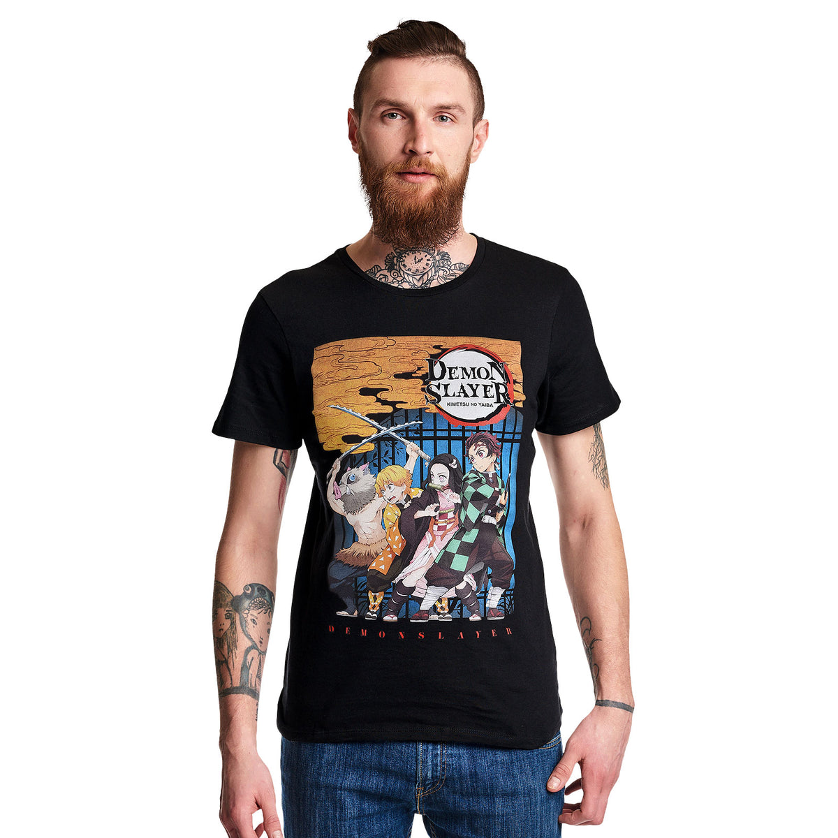 Image produit Demon Slayer - T-Shirt Poster de Personnage Noir
