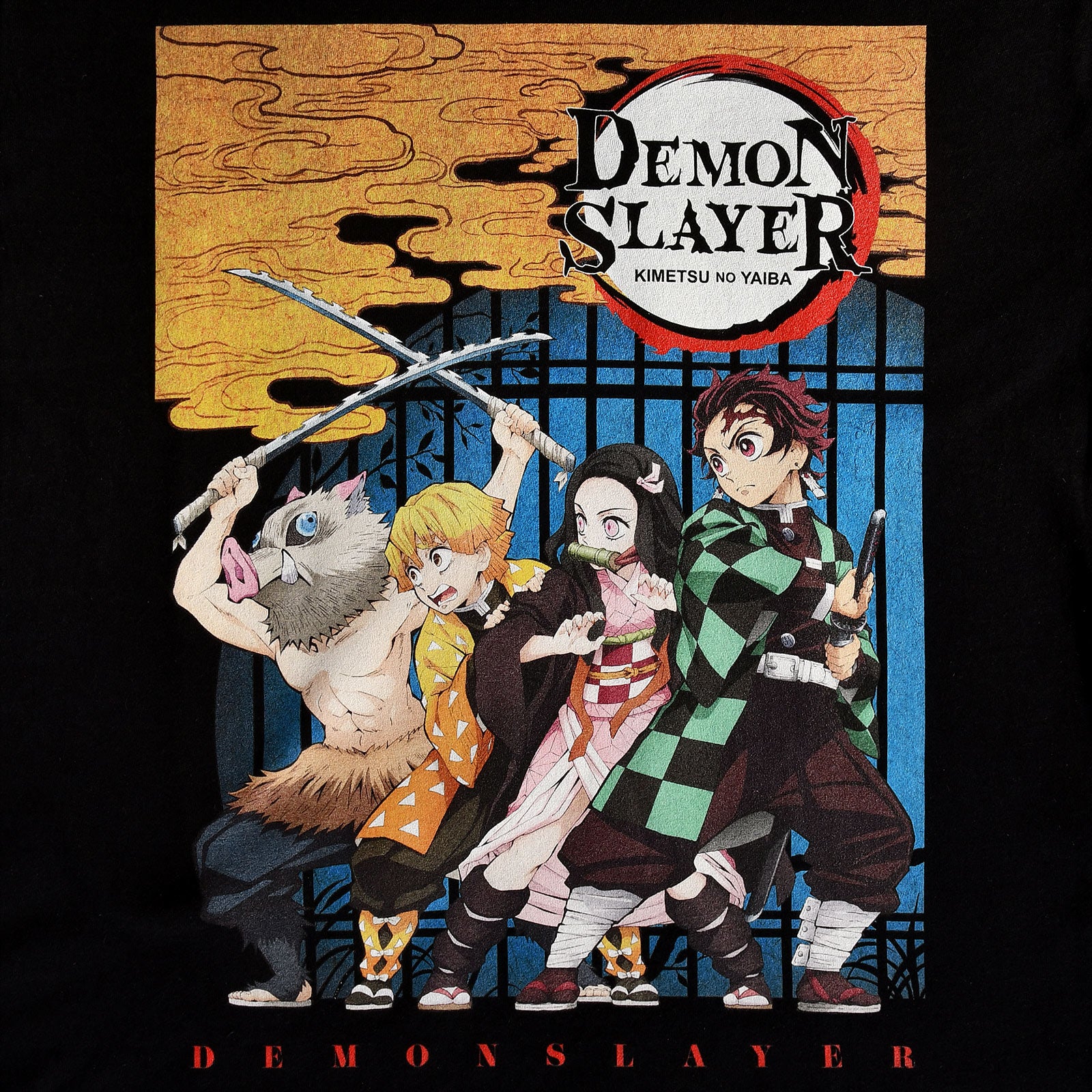 Image produit Demon Slayer - T-Shirt Poster de Personnage Noir