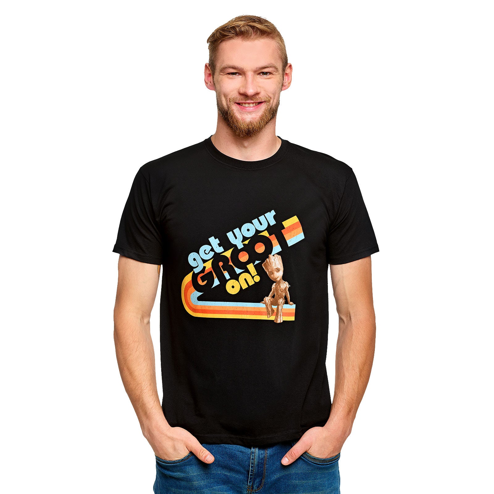 Image produit Guardians of the Galaxy - T-shirt noir Get Your Groot On