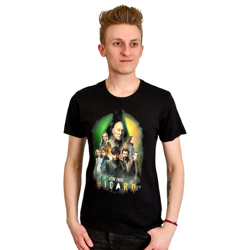 Image produit Star Trek - T-shirt noir personnages de Picard