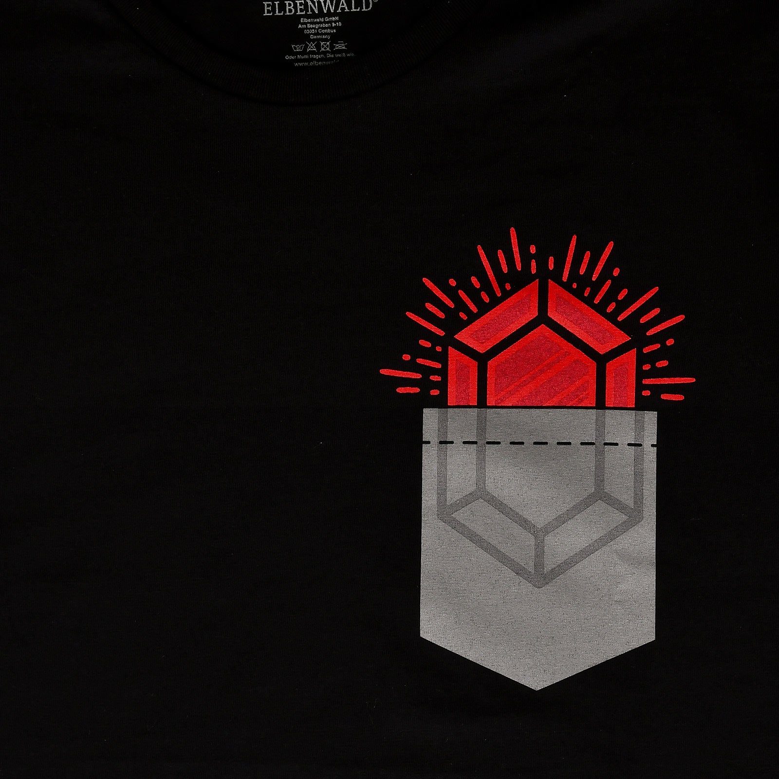 Image produit T-shirt Pocket Ruby pour les fans de Zelda noir