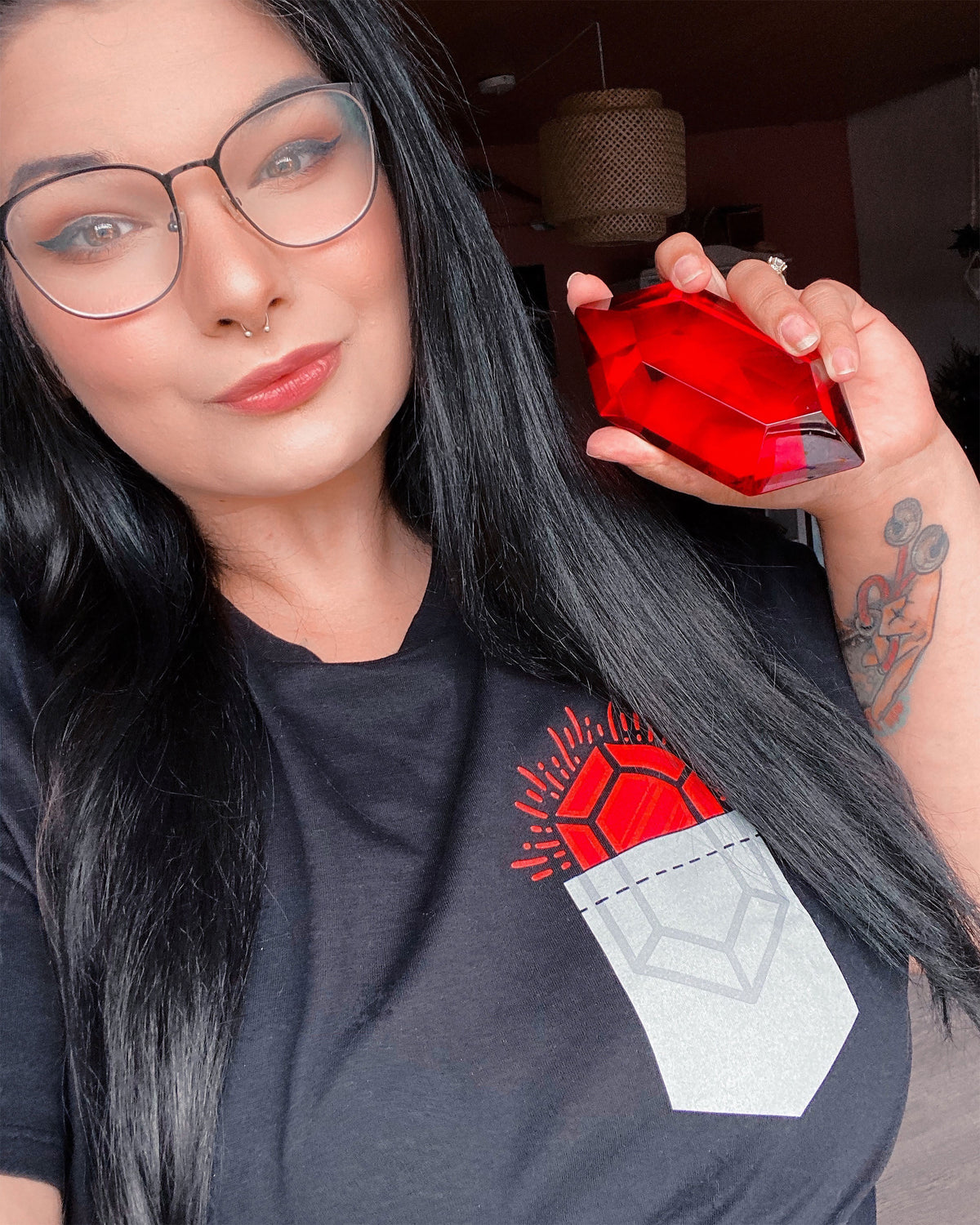 Image produit T-shirt Pocket Ruby pour les fans de Zelda noir