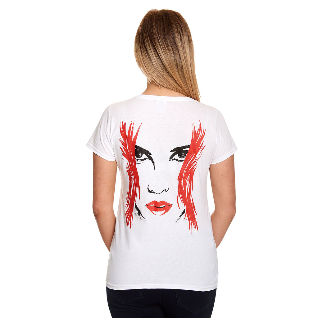 Image produit Black Widow - Grand visage T-shirt Femme blanc