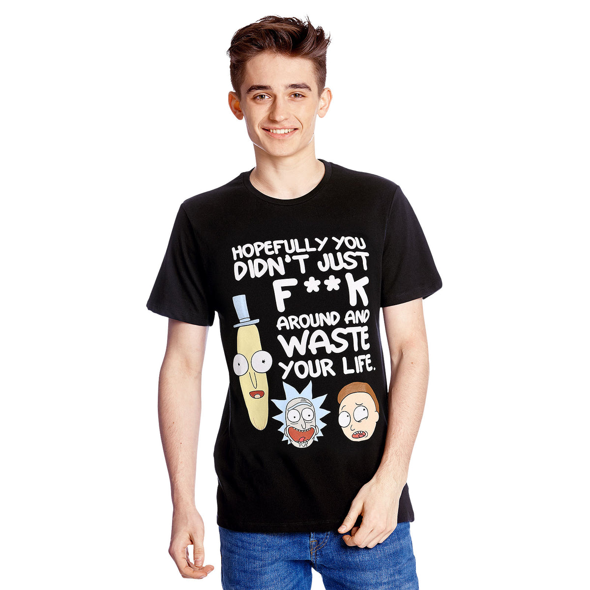 Image produit Rick et Morty - T-shirt Waste Your Life noir