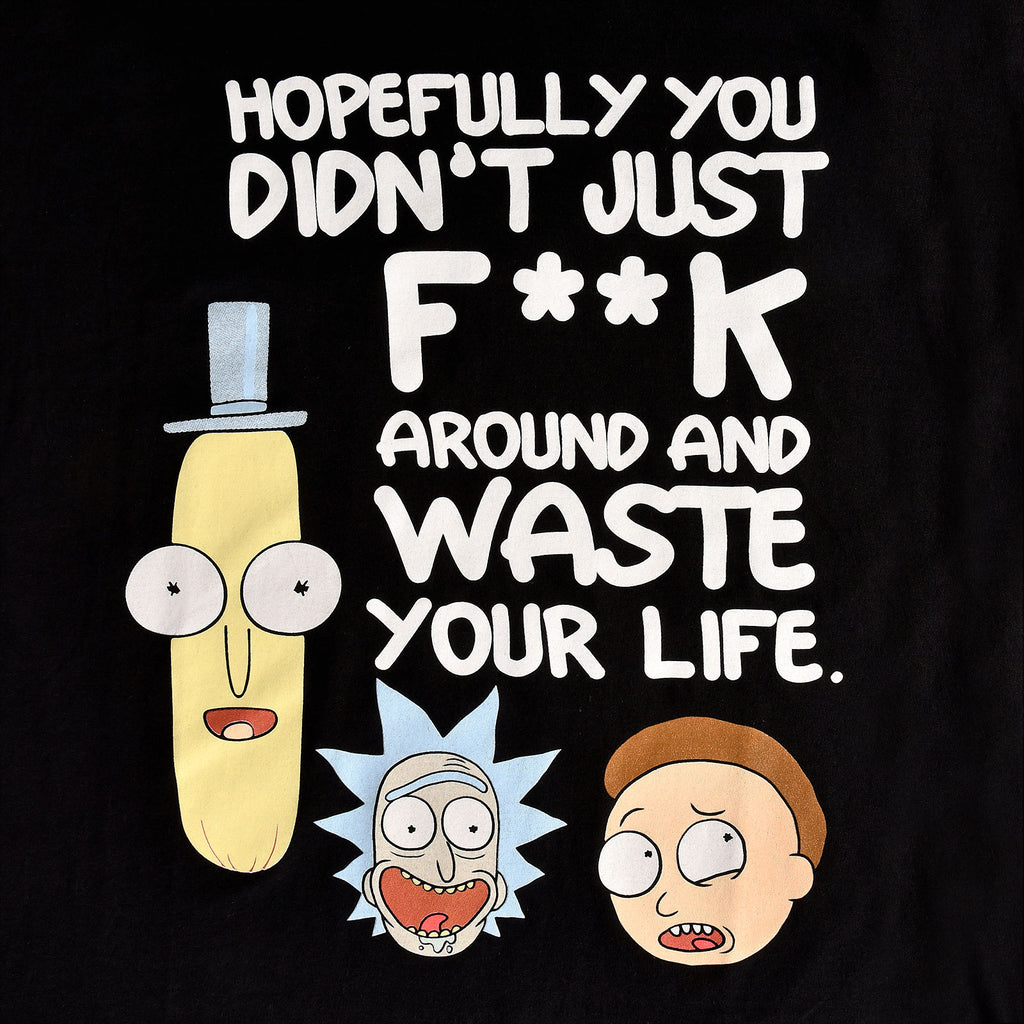 Image produit Rick et Morty - T-shirt Waste Your Life noir