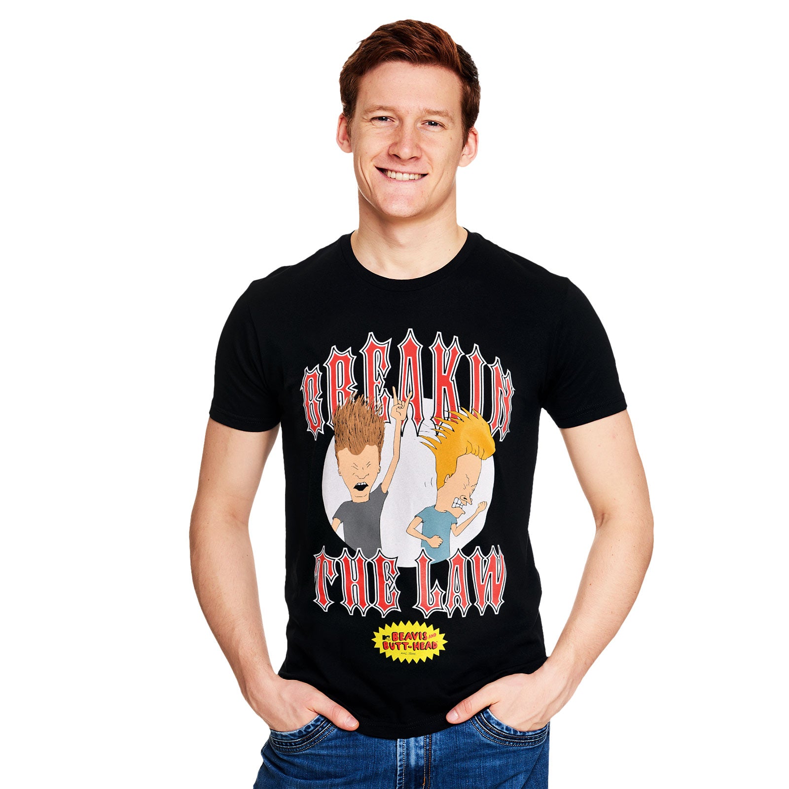 Image produit Beavis and Butt-Head - T-shirt Breaking the Law noir