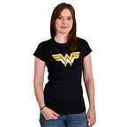 Image produit Wonder Woman - T-shirt logo femme noir