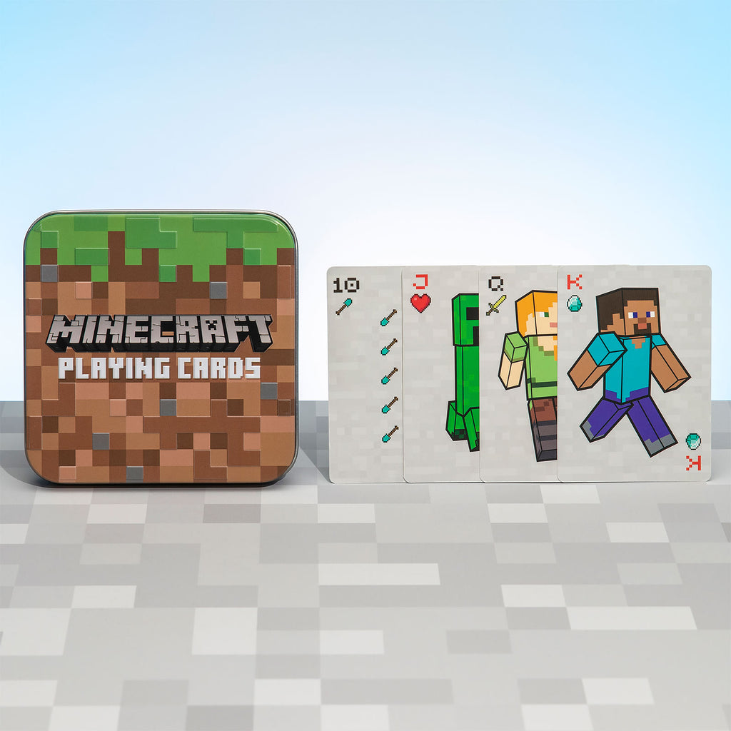 Image produit Cartes à jouer Minecraft dans une boîte métallique